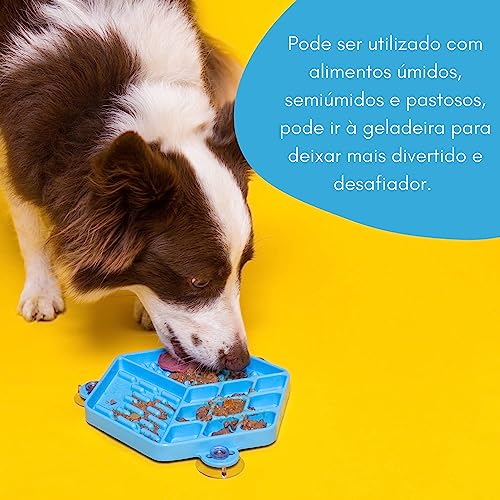 Comedouro Lambedor Interativo Labirinto Lento e Educativo Com Diferentes Texturas - Enriquecimento A