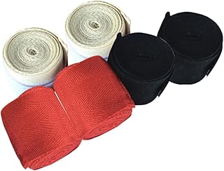 Kisangel 6 Pçs Bandagens Elásticas Envoltórios De Mão Envoltórios De Mão Para Boxe Envoltórios De Mão Para Boxe Kickboxing Bolsa De Mão Luvas Protetor De Mão Bandagem De Boxe De Pulso