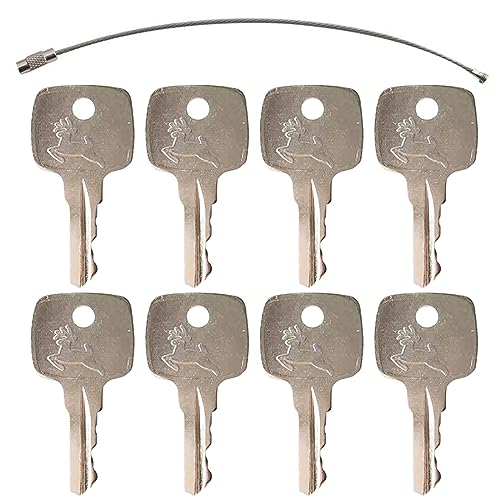 Replacement Ignition Key AR51481 Compatible with John Deere Equipment Tractor Loader Excavators Lawn Tractor Dozers | Fits JD Backhoe 310D 955 410 4500 | Part Numbers R45361 AT195302 AT145929