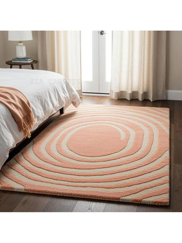 Image of zia carpets Hand Tufted Woollen Modern Collection Bedroom & Living Room Carpet Size 6 X 6 Feet