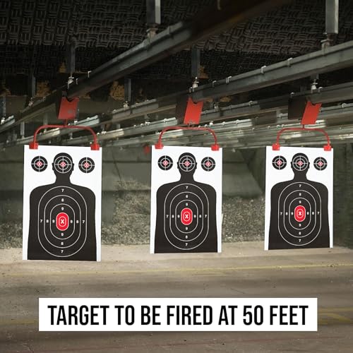 Image of 50 Pack Paper Shooting Target for Gun Range, Target Practice- (Industry Standard Size 17 X 25 inch) Silhouette Paper for Handguns, Rifles, Pistols, Airguns, BB Gun, Pellet Gun, Crossbow, Arrow