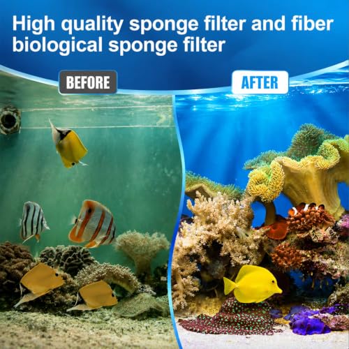 Image of Threlaco 30 Pack Aquarium Filter Media Set Replacement Compatible with Cascade 1200 /1500 Ccf2ul Ccf3ul Filter, Bio Sponge Filters, White Floss Pads, Activated Carbon, Ceramic Ring, Mesh Bags, Grease