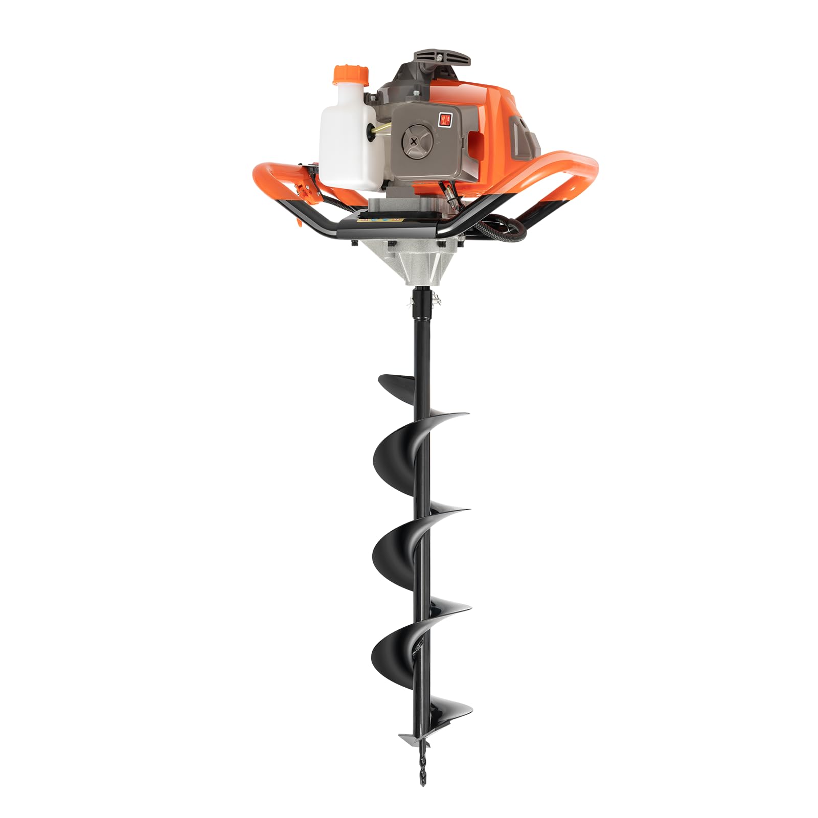 Benzynowe wiertło do gleby 71 cc łącznie z dwusuwowym 2,3 kW 300 obr./min z 3 wiertłami 10 cm 15 cm 20 cm 0,26 gal zbiornik do roślin, słupków ogrodzeniowych, do budowy drzew