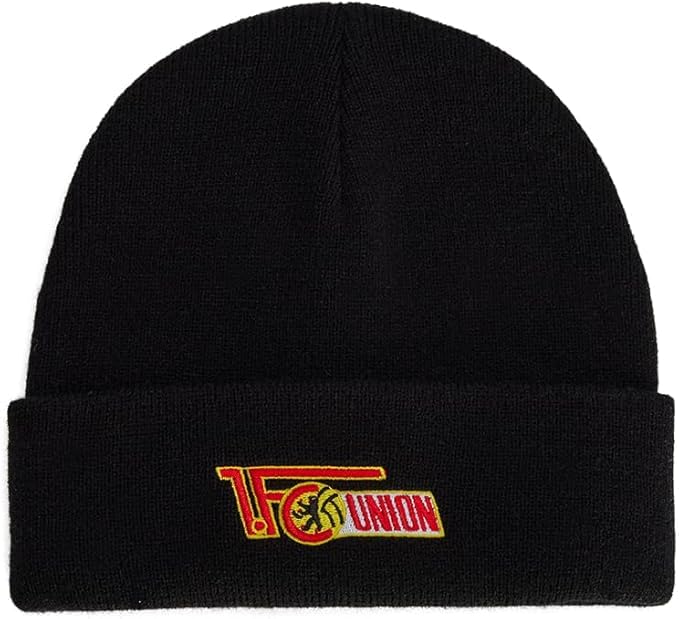 Flaggenfritze 1. FC Union Beanie Logo - schwarz Berlin Wintermütze für Union Berlin Fans + Digni Aufkleber