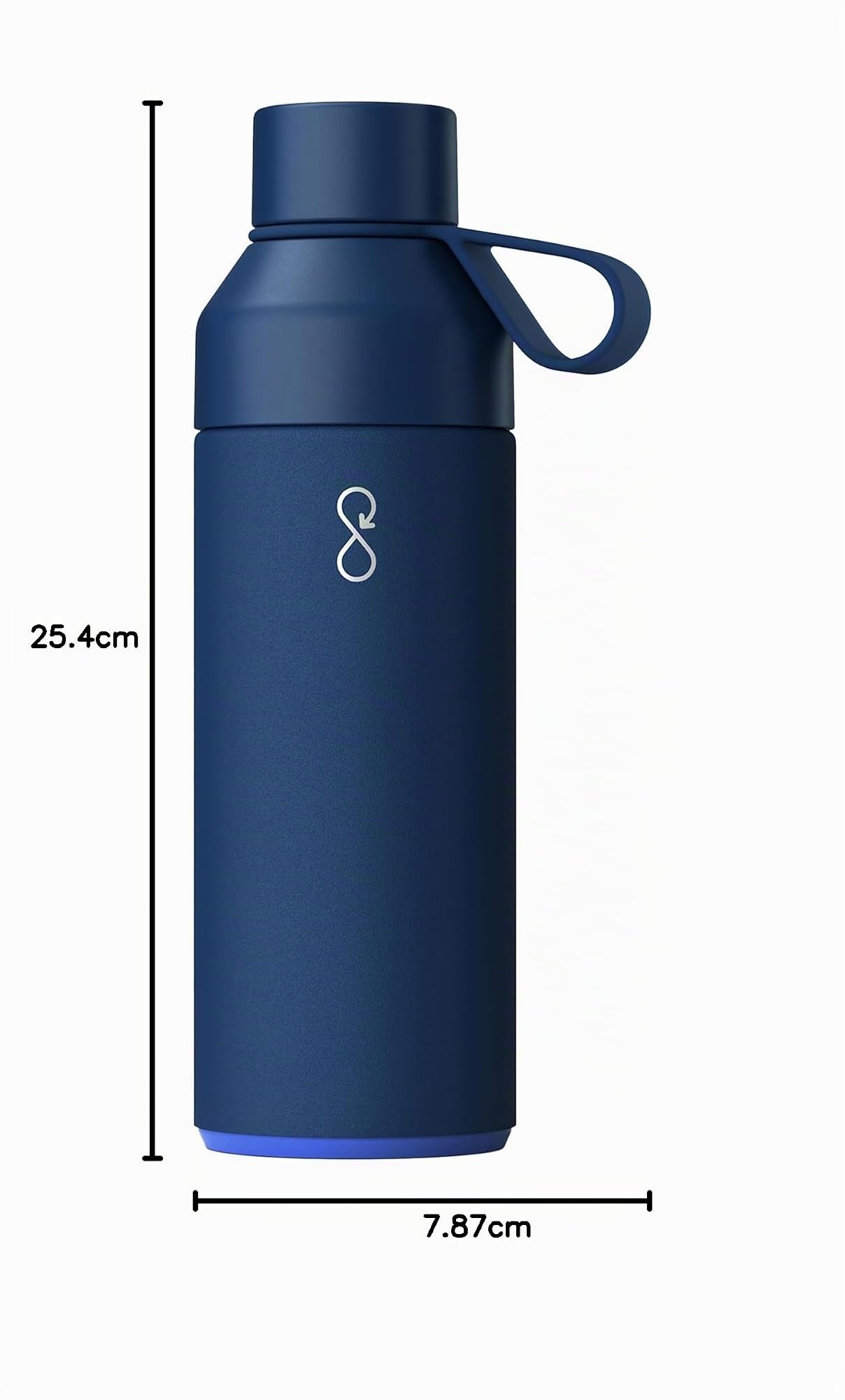 Ocean Bottle Wiederverwendbare Trinkflasche aus recyceltem Edelstahl, umweltfreundlich und wiederverwendbar, Ozeanblau, 1 l