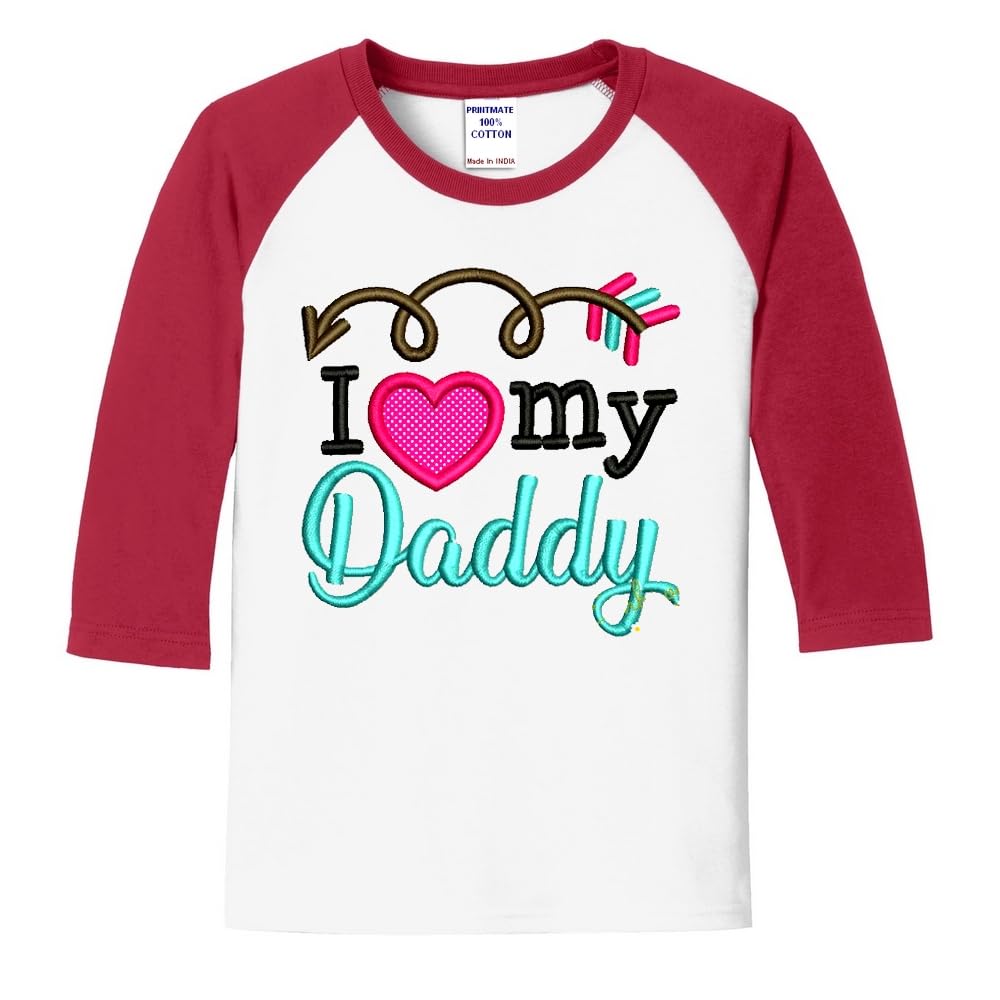 Printmate I Love My Daddy Cotton Full-Sleeve Unisex Kids T-Shirt for Baby Boys and Girls - C27