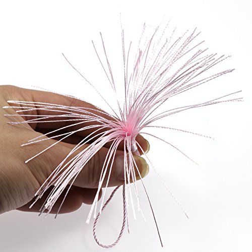 Image of VAPKER Pink Silky Handmade Tassels - 100 Pieces, 13cm /5-Inch, with 2-Inch Cord Loop for Jewelry Making, DIY Projects, Bookmarks