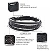 Branets Men's Leather bracelet in Brown, Cowhide Leather Genuine Women Unisex Cuff Wrap Bracelet Multi-Layer Magnetic Clasp Rope Wristband for Men and Women #3
