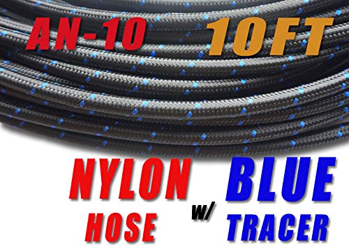 AN10 Stainless Steel Braided Fuel Line Hose Kit - 3FT, 1500 PSI, For Oil, Gas, Fuel