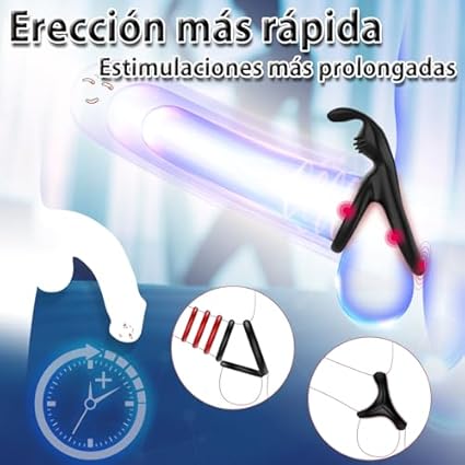 Juguetes eróticos Anillos de Pene Masculino, Anillo Erección de Silicona Pene para Sexo más Fuerte y Duradera,Cock Ring que Mejora el Placer, Juguetes Sexuales de Adulto en Pareja y Hombre