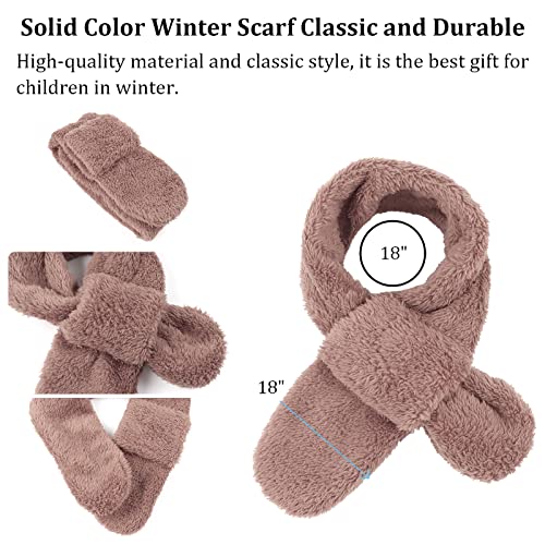 Image of JANGANNSA Fleece Kids Scarf - Warm Winter & Autumn Neck Warmer for Boys & Girls 1-6Y