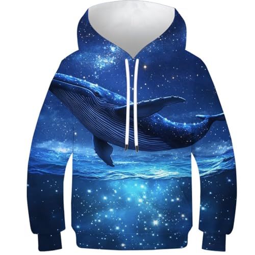 Pull original enfant motif baleine céleste le sweat mignon pour rêver en grand