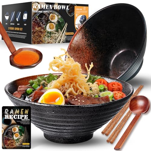 8 Zoll Keramik Große Ramen Schüssel 2 Set(9-Teilig) -...