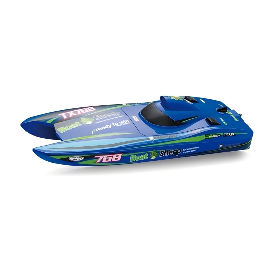 NULA Barco teledirigido para adultos, 30 km/h, barco teledirigido rápido sin escobillas, 2,4 GHz, turbo impermeable, para lagos, piscinas de agua salada, lancha rápida RTR, regalo de juguete para