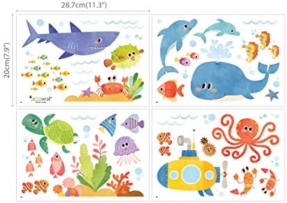 DECOWALL DS-8009 Sea Adventure Kids Wall Stickers Wall Decals Peel and Stick Removable Wall Stickers for Kids Nursery Bedroom Living Room (Small)