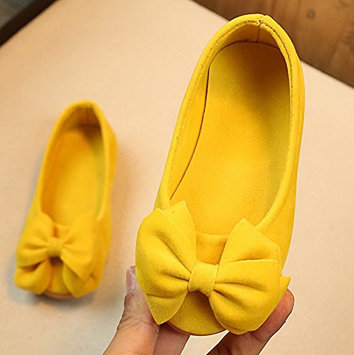 Faux Suede Bow Round Toe Ballet Flats Slip On Shoes (Little Kid/Big Kid)2