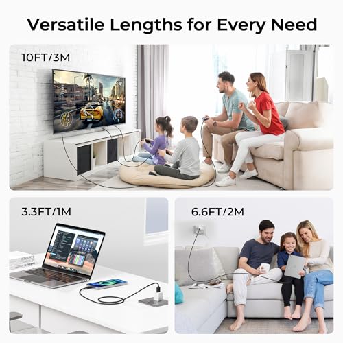 Basesailor USB Type C Charger Cable 10FT 2 Pack for Samsung & Google Devices