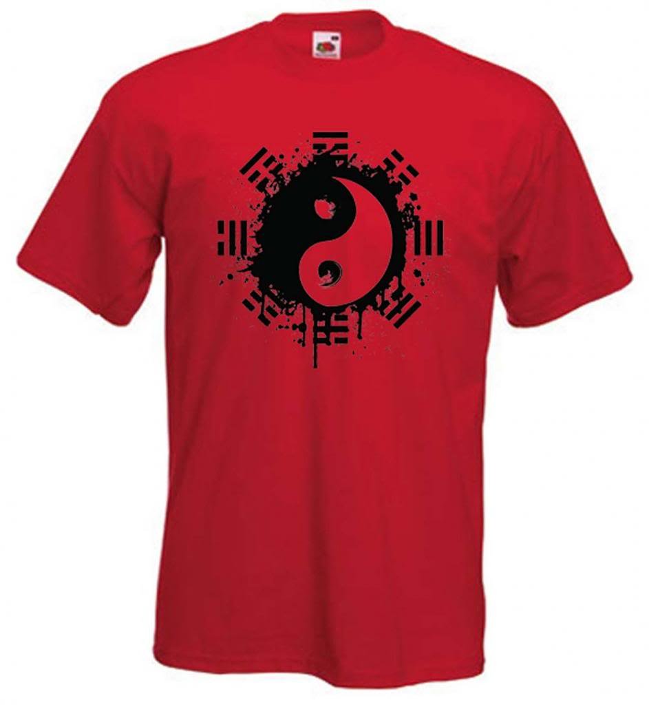 Tribal T-Shirts Men's Red Yin & Yang T Shirt (Xl, )