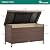 YITAHOME 200 Gallon Large Wicker Deck Box w/Storage Net, Rattan XL Outdoor Storage Box Patio Cushion Storage, Waterproof Storage Box for Patio Furniture, Garden Tools, Pool Sports Equipment (Brown)