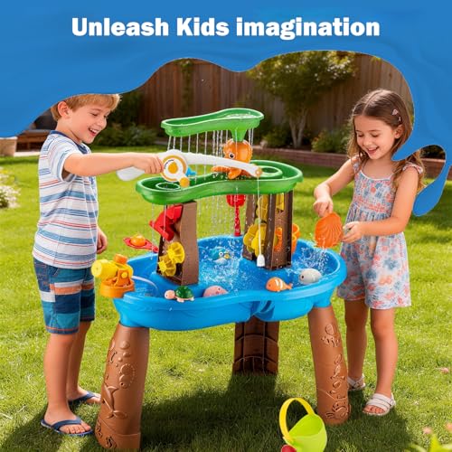 image for ZACEAC Water Table for Toddlers 3-5 Outdoor Toys for Kids Ages 4-8 3-T