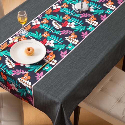 Image of HOKIPO Modern Grace Table Cloth for 6 Seater, 55x86 in, Spring Aura