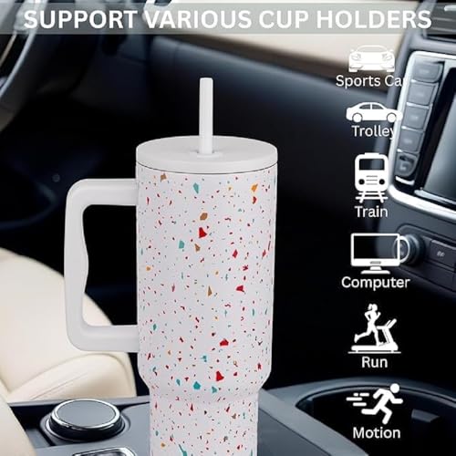 Image of Stainless Steel 1200 ml Vacuum Tumbler with Lid & Straw - Double‑Wall Insulated Cup for Travel, Gym & Office - Keeps Beverages Hot or Cold - 1.2 L Capacity (Skin Paint)