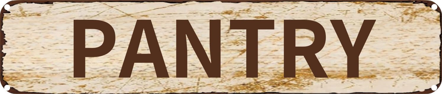 Vintage Tin Sign Retro Metal Wall Decor PANTRY Rustic Aluminum Plaque for Home,Bar,Kitchen,Garage,Man Cave 4x16 Inch