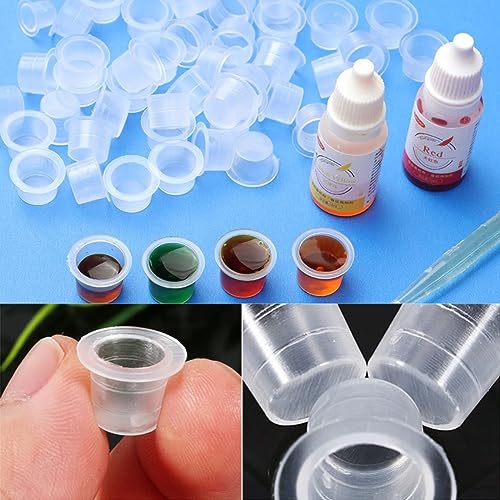 Image of Urknall 1000pcs Medium Size Ink Caps Tattoo Ink Cups for Ink Holder Tattoo Caps for Tattoo Ink