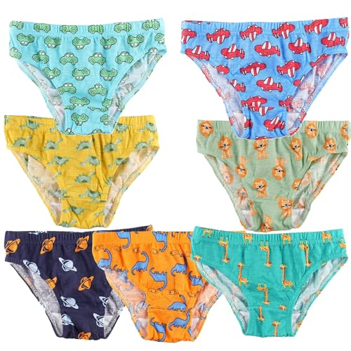 Boys Cotton Briefs Underwear Pants 7 Pack Kids Ages 2-8 Years Soft Comfort