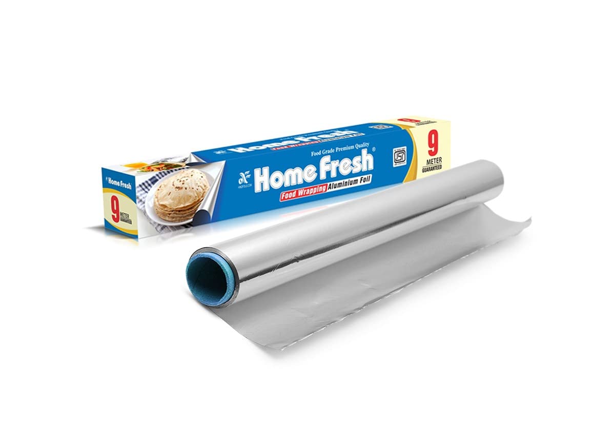 Aluminium Foil - 9 Meter (11 Microns) | Food Packing, Wrapping, Baking, Storing and Serving