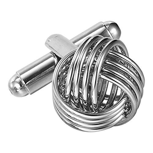 Image of Stunning Mens Nautical Knot Stainless Steel Cufflinks