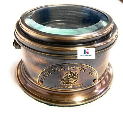 Brújula de escritorio vintage de latón estilo náutico miniatura 7