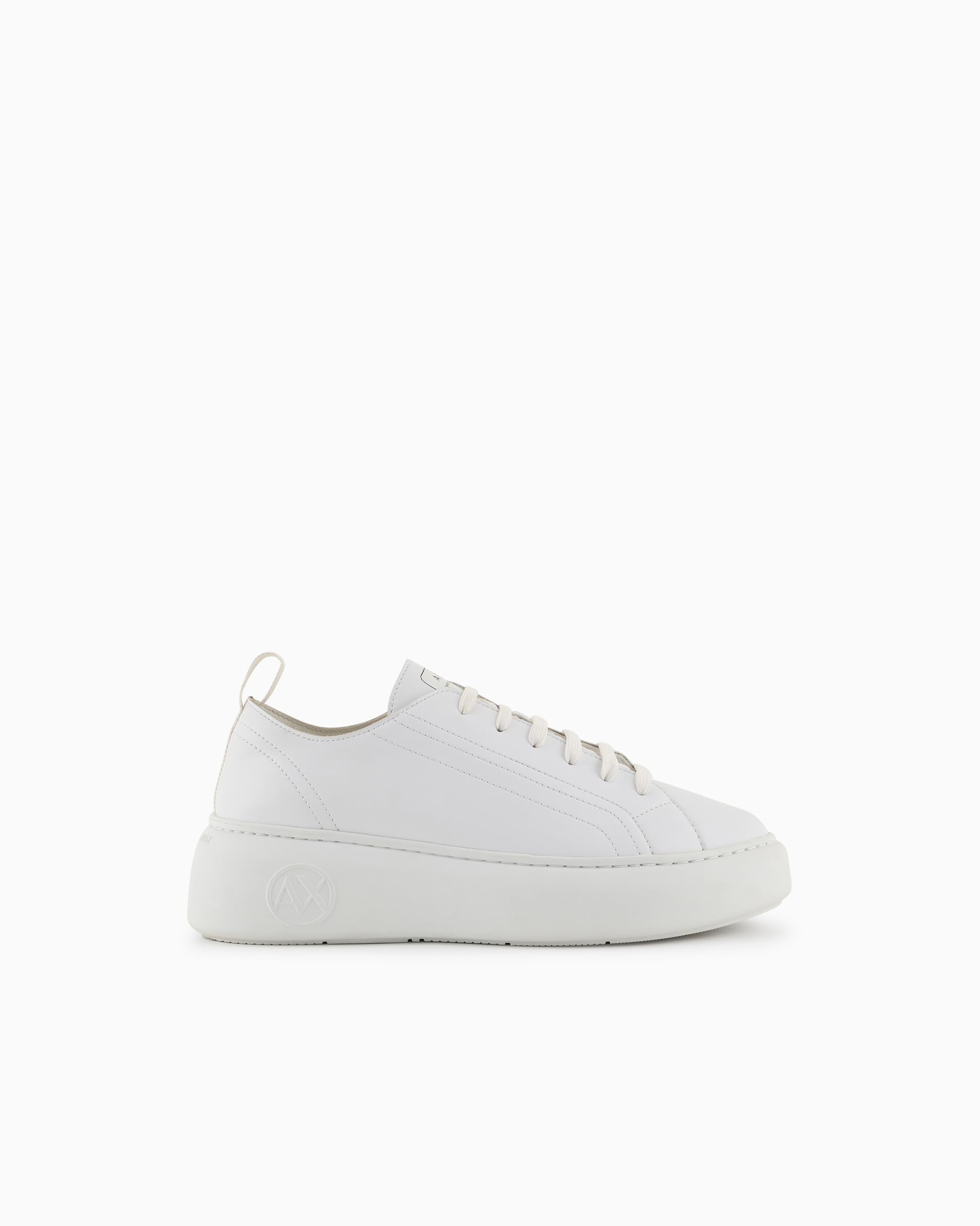 Armani Exchange Women’s XDX043 The Super Sneaker Sneaker, Optic White, 7 UK
