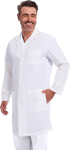 Miniatura 3 de Dickies 83403 - Abrigo de laboratorio unisex con cierre frontal de botón de 40 pulgadas para hombre y mujer, con 3 bolsillos, 83403