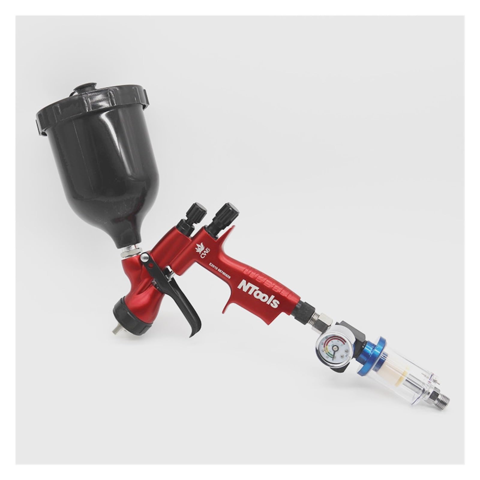 Pistolet HVLP peinture aérographe voiture avec filtre et régulateur d'air 1.3mm
