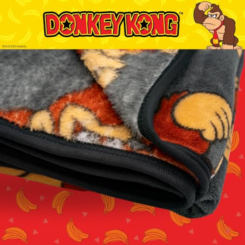 Image of Franco Collectibles Nintendo Donkey Kong Gaming Bedding Super Soft Micro Raschel Throw, 46 in x 60 in, (Officially Licensed Product)
