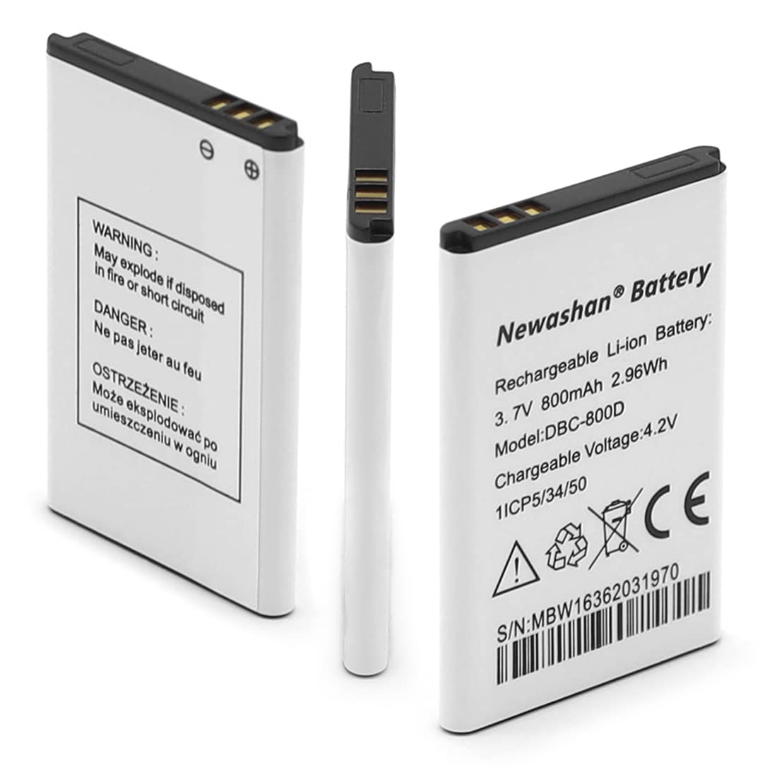 Batterie Compatible avec Doro téléphone 6530 6520 6620 5030 1360 1361 1350 5516 6030 6050 6051 6526 2424 Phone Easy 500 508 611 DBC-800D DBP-800B 800mAh 3,7V Rechargeable Li-ION Accu Piles