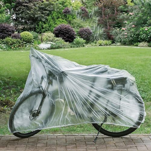 5 Pieces Of Disposable Plastic Bicycle Covers, Suitable For Sudden Rainy Days, Suitable For Most Bicycles (5)