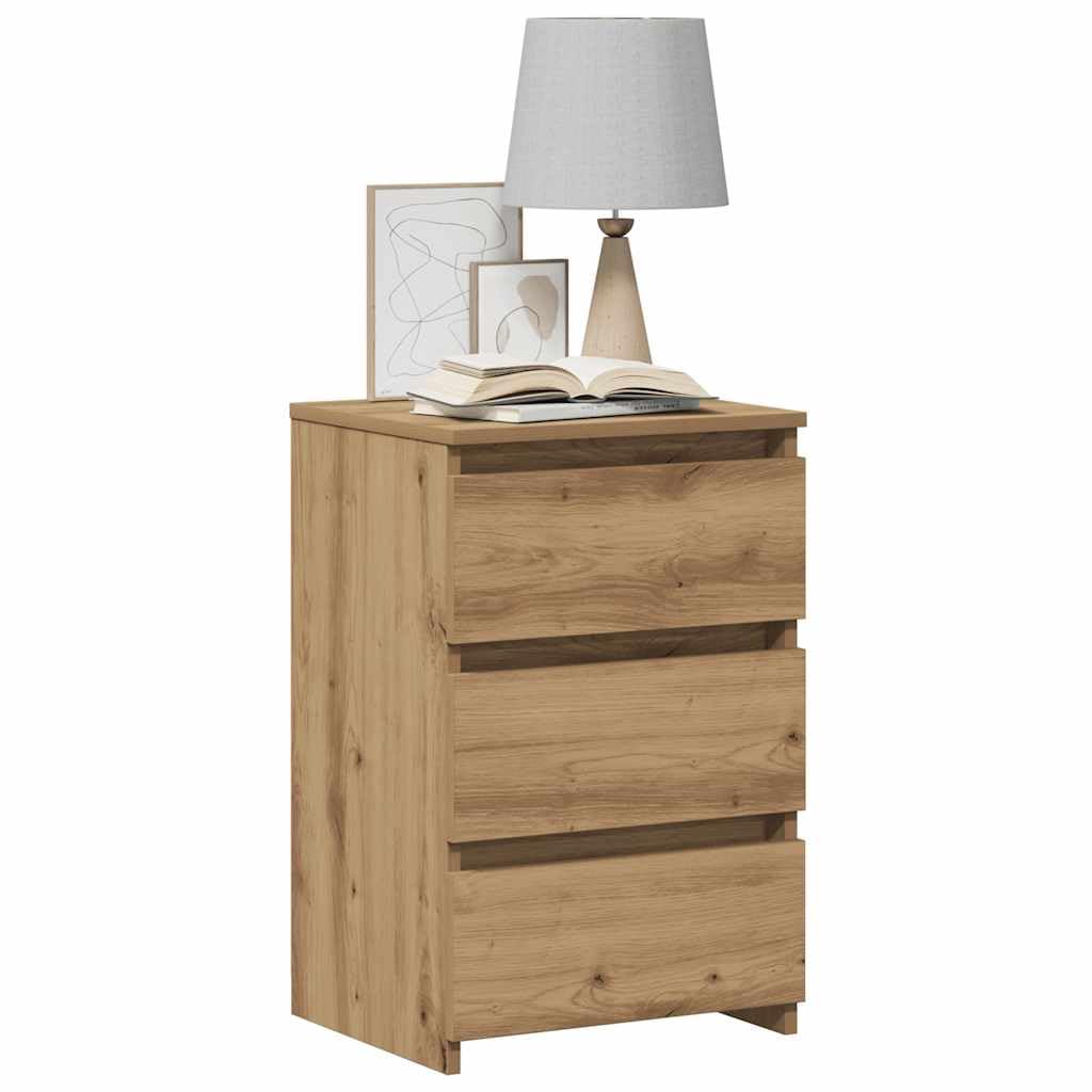 Eleganter Nachttisch mit Stauraum aus robustem Holzwerkstoff, Beistelltisch für Schlafzimmer und Wohnzimmer, feuchtigkeitsbeständig und pflegeleicht