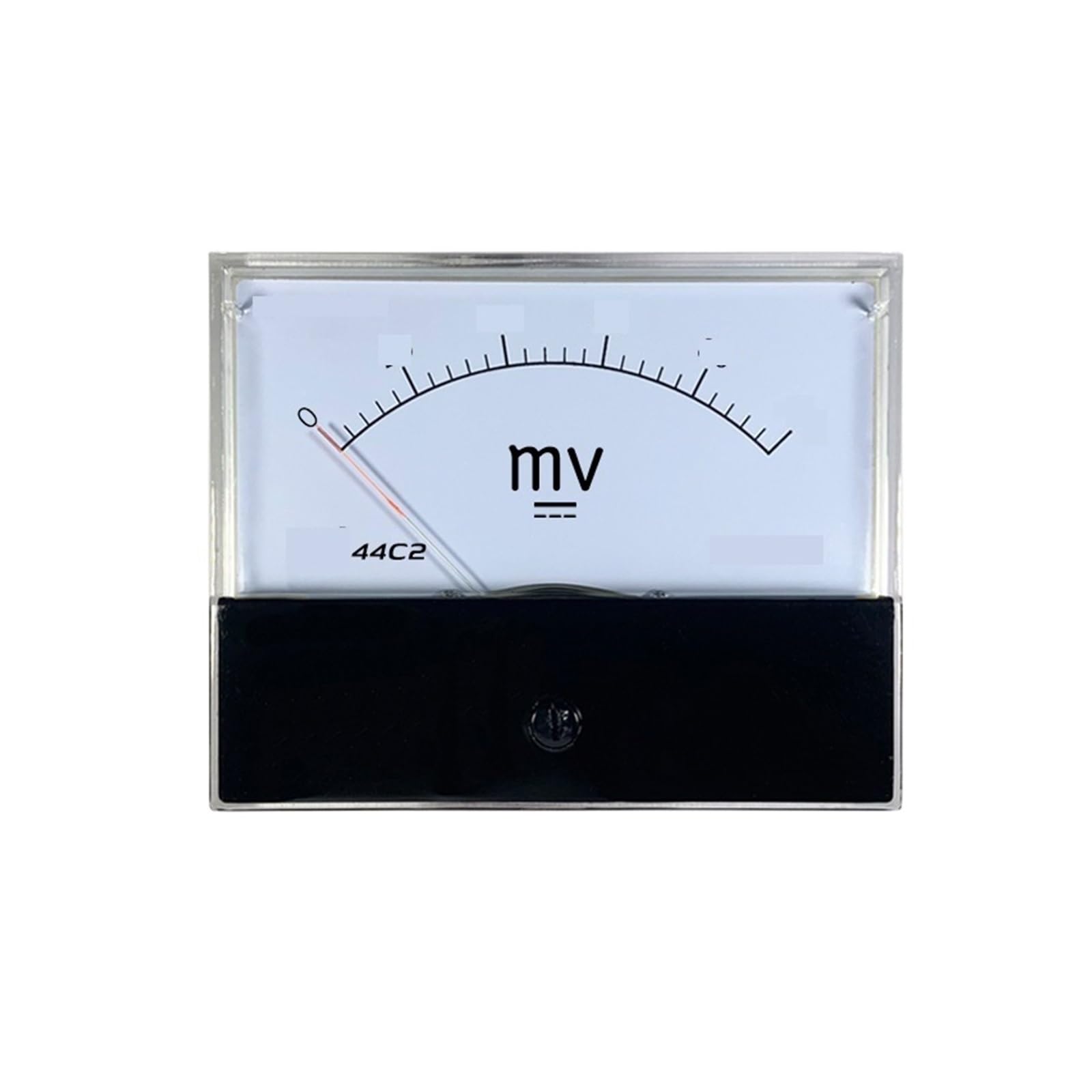 Comprobador de Voltaje Voltímetro analógico de Panel, milivoltímetro de CC 44C2 analógico con múltiples rangos de mV(DC75mv)
