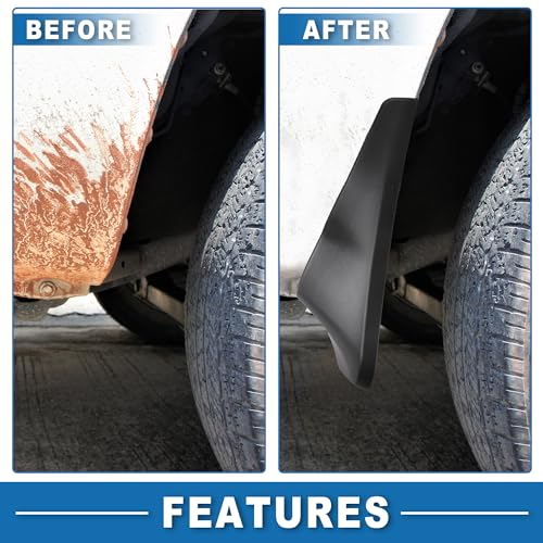 Image of Mud Flap Splash Guard with Mount Accessories Front & Rear Side Mud Guard for Lexus NX250 L4 2.5L Base 2022 (Set of 4), 31x28x14cm, Black