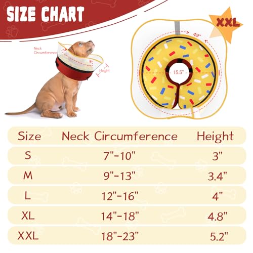 Image of Elevated Inflatable Dog Cone Collar Alternative After Surgery, Dog Donut Collar, Soft Pet Cone to Stop Licking for Small Medium Large Dogs