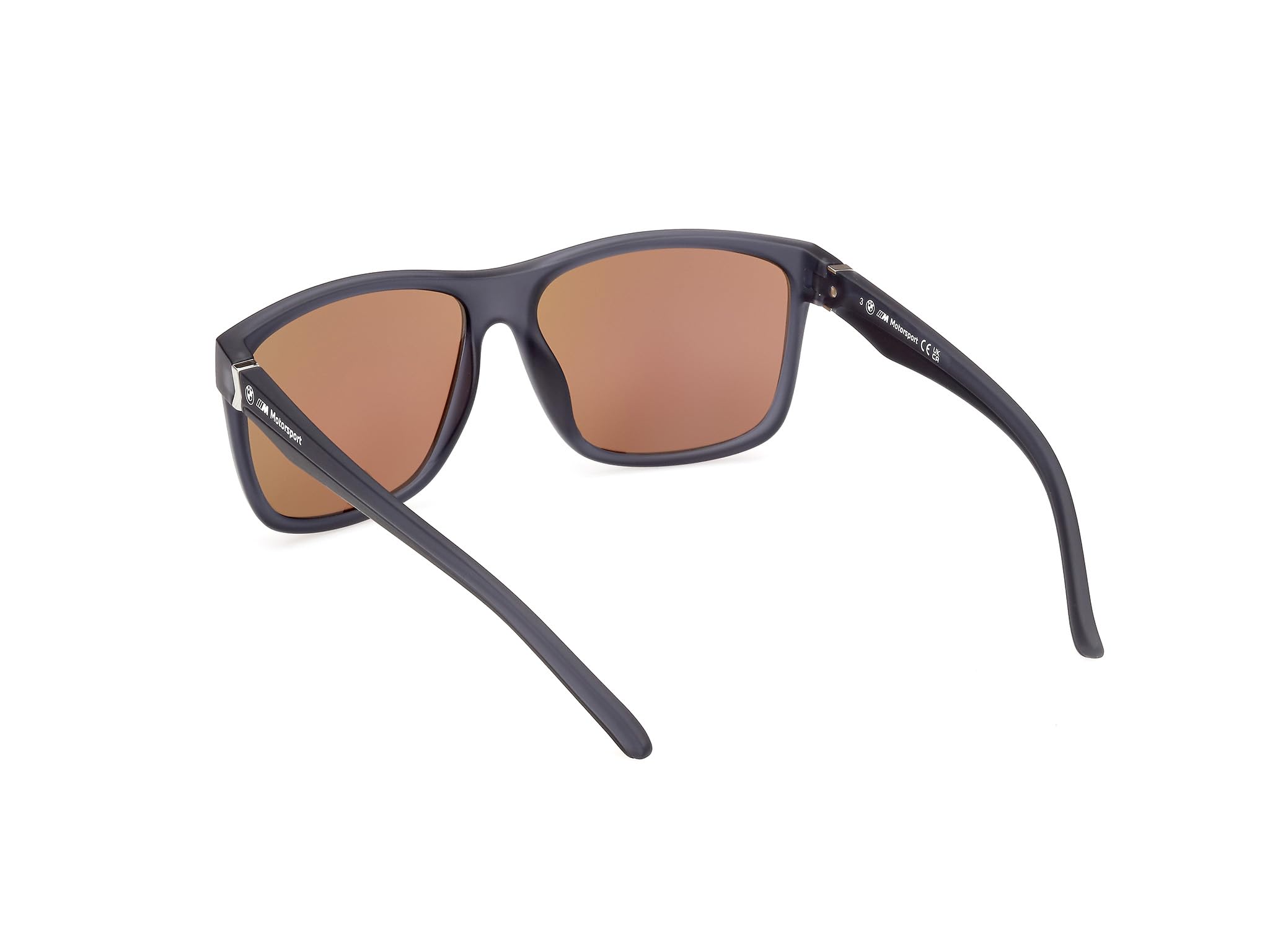 BMW M Motorsport BS0042 Gafas De Sol Hombre, Gafas De Sol Ligeras, Forma Lente Navigator, Lentes Humo Polarizado, Negro Opaco