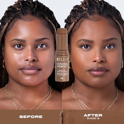Image of Milani Conceal + Perfect Blur Out Skin Tint Foundation 18-Deep Red | Nourishing Light To Medium Coverage Tinted Moisturizer. Creamy, Buildable Coverage. Up To 12Hr Wear. Pore Blurring Soft Matte