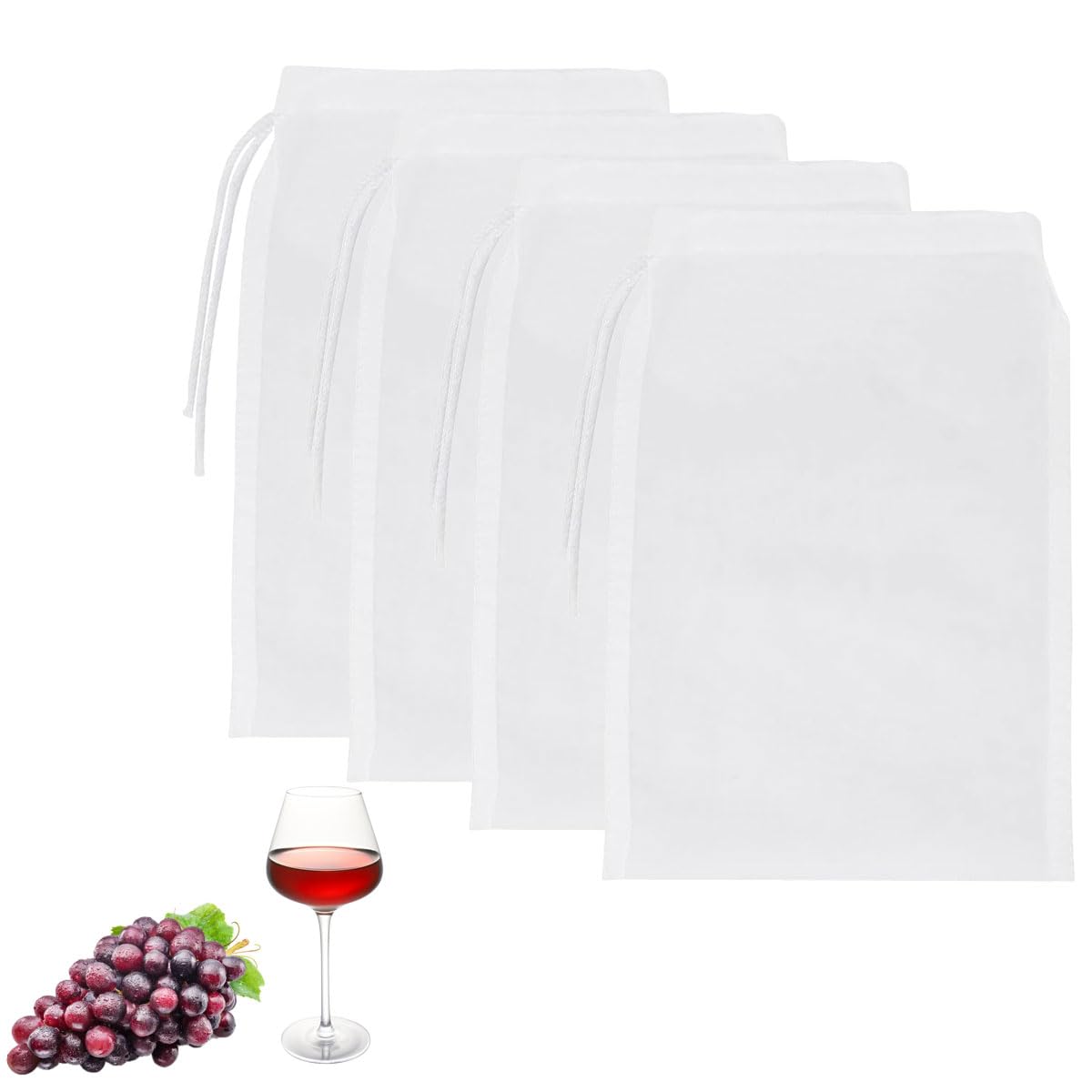 lot de 4 sacs filtre lait végétal