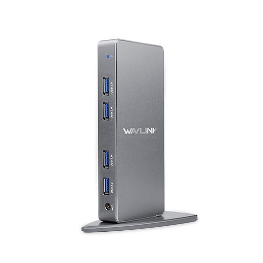WAVLINK USB C Docking Station, 12-in-1 Triple Display Type C Hub Adapter with HDMI, DisplayPort, VGA, Ethernet,2 USB 3.0/2.0,SD/TF Card Reader, Audio Jack,100W PD3.0 for Mac Windows and More