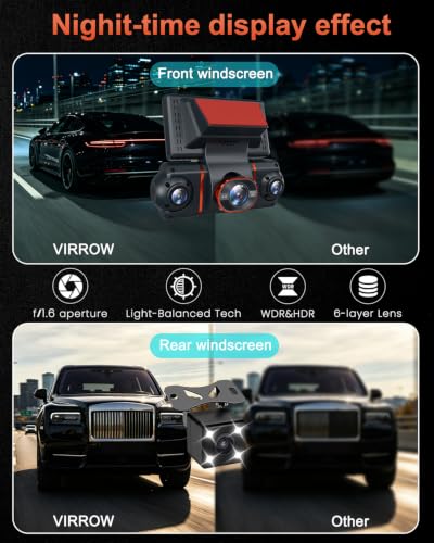 4K+1080P*3 FHD Dash Cam Front and Rear, 360° Car Camera, 5.8GHz WiFi 20MB/s - image 5