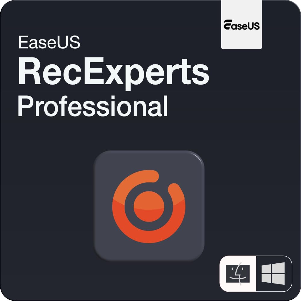 EaseUS RecExperts- Licence permanente, mises à jour comprises | 1 Mac appareil | 1 Usager | Code d'activation Mac - envoi par email