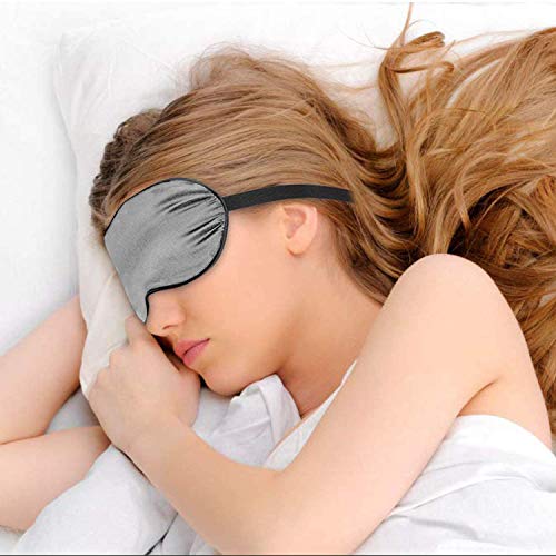 Yimidon Masque de Nuit, Masque de Yeux pour Dormir, Masque de Sommeil Voyage Soie pour Femme et Homme - Anti-Lumière, Ultra-Douce, Sangle Réglable, Aide pour Insomnie, Gris