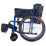 Panana All AID Footrest Self Propelled Folding Transit Comfort Wheelchair (Blue) - Image 4